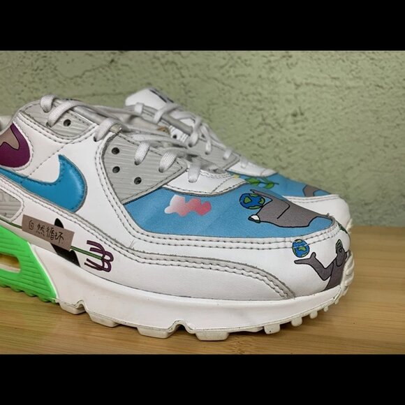 RARE ? Nike Air Max 90‎ Flyleather Ruohan Wang Size 9 Mens CZ3992-900 main image 10